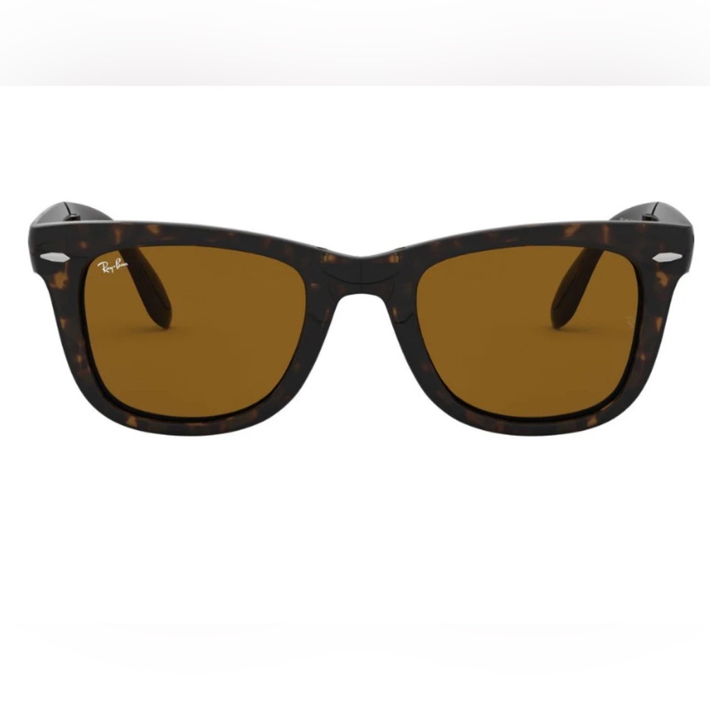 New Ray-ban sunglasses folding wayfarer brown tortoise